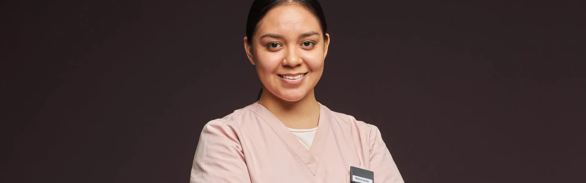 caregiver smiling